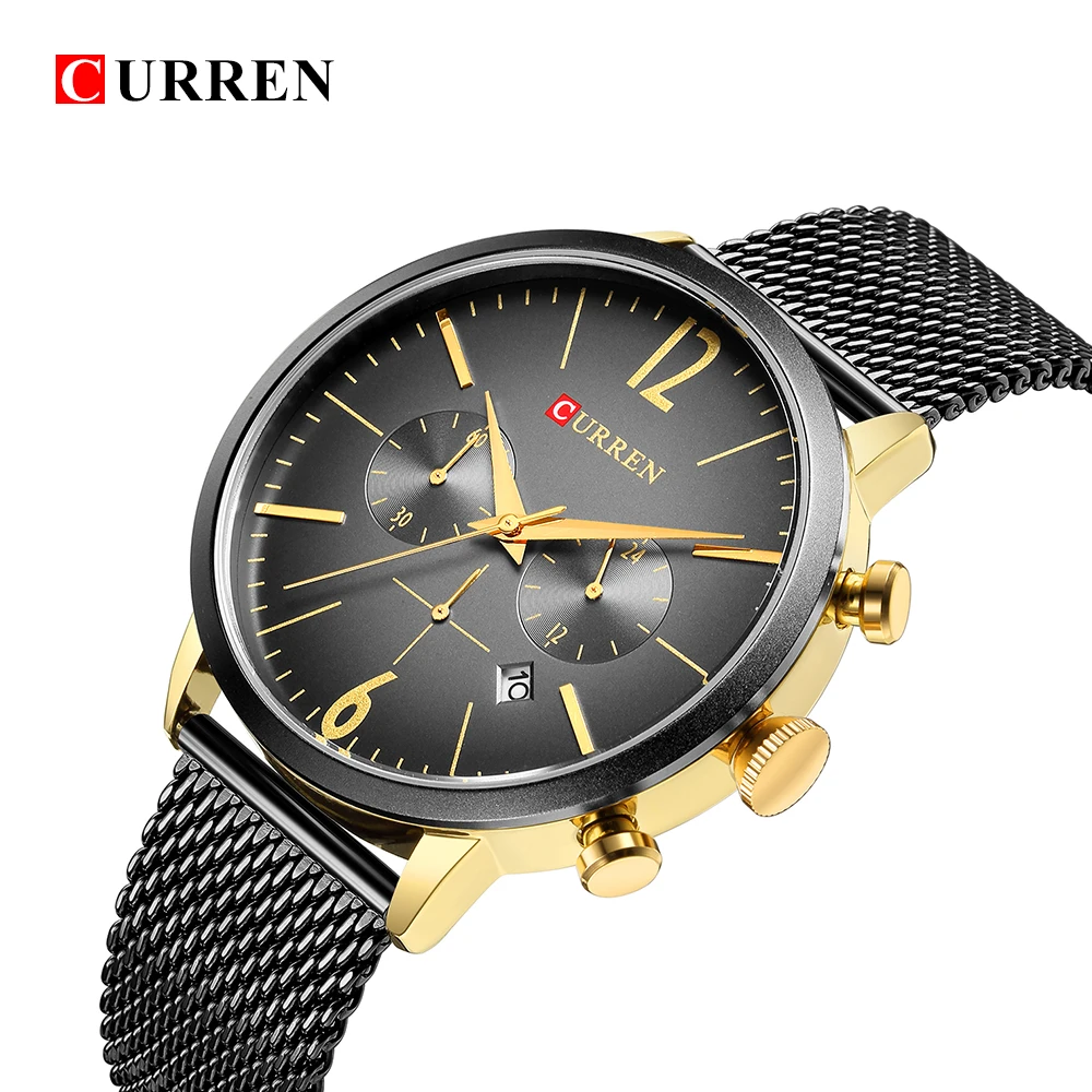

CURREN 2019 Luxury Brand Men Sport Watches Men's Digital Quartz Clock Stainless Steel Waterproof Wrist Watch relogio masculino