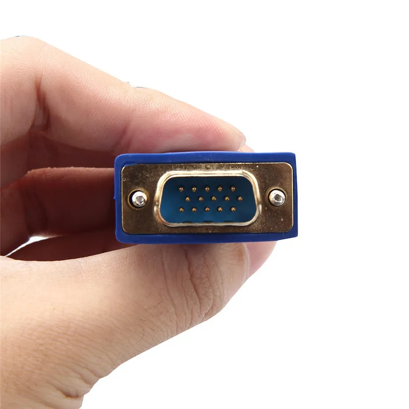 

Factory price New High Quality HDMI Gold Male To VGA HD-15 Male 15Pin Adapter Cable 6FT 1.8M 1080p Hot Free Shipping Dec6