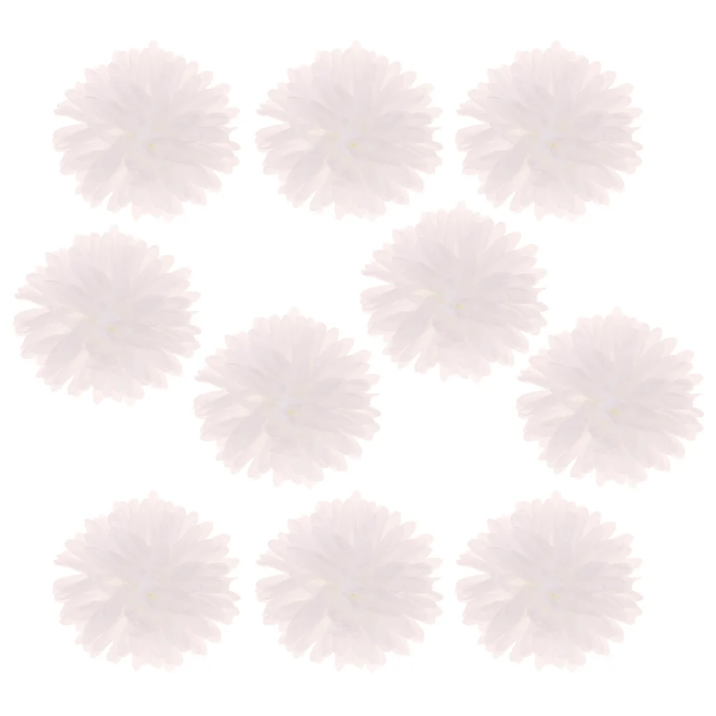 10 Pieces 3inch Silky Flower Pom Poms, Wedding Tea Party Home Decor, Bridal Flowers, Boquet 11 Color Available