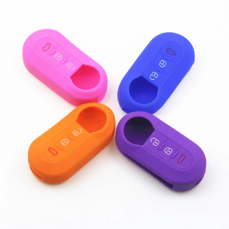 

3 Button Flip Folding remote key FOB Shell Blank Cover Case bag skin set for FIAT 500 Panda Punto Bravo keyless entry protect