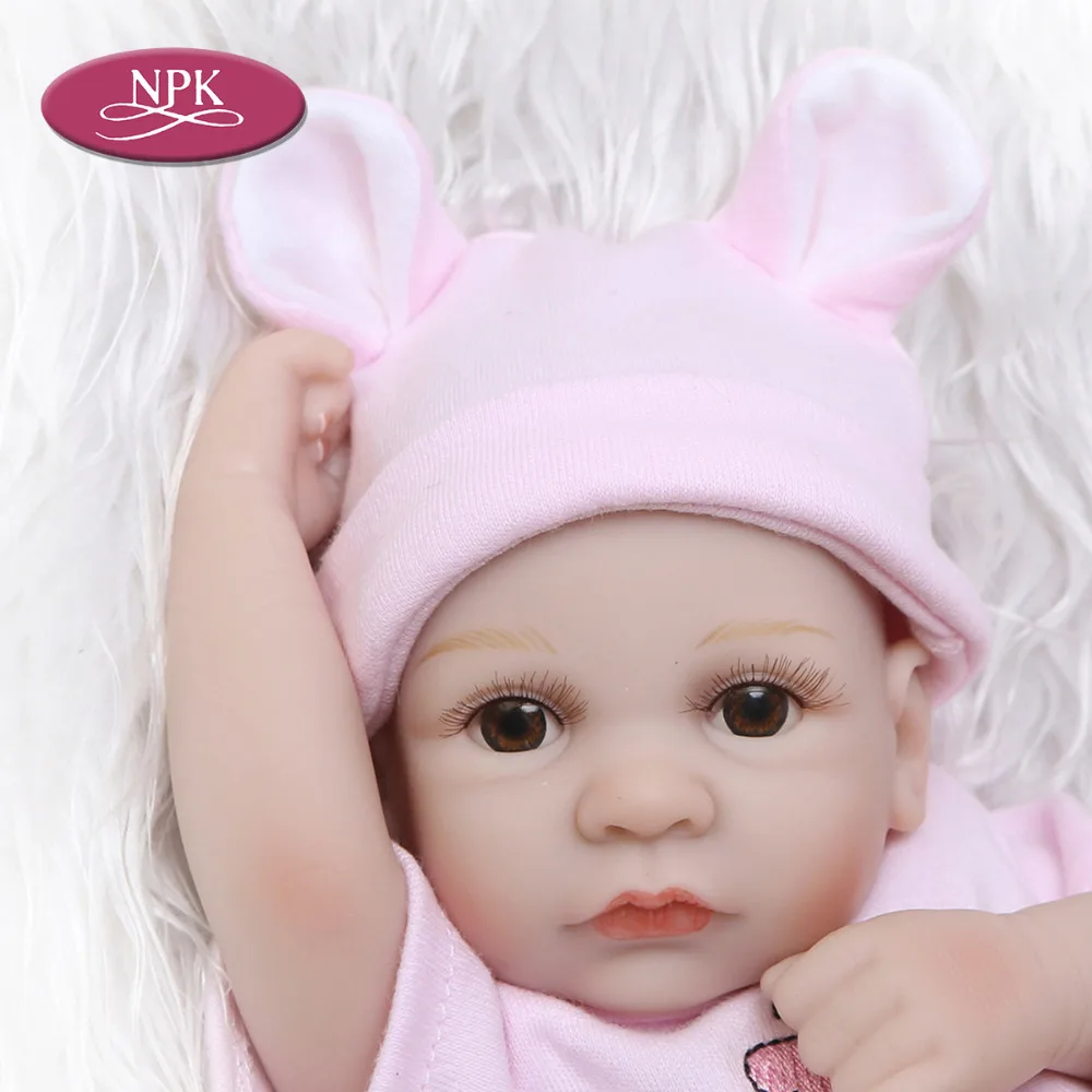 NPK 27CM Reborn Baby Girl Doll Full Body Silicone Babies DOll Lifelike Girl Newborn Baby Bathe Toys Fot Girl Child Birthday Gift (8)