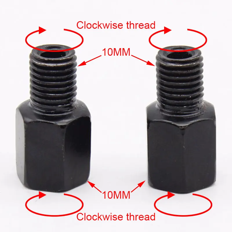 Nordson 2pcs Motorcycle Rearview Mirror 10mm to 10mm Mirror Forward Reverse Adapter Bolts Screw For Honda Yamaha Suzuki Kawasaki
