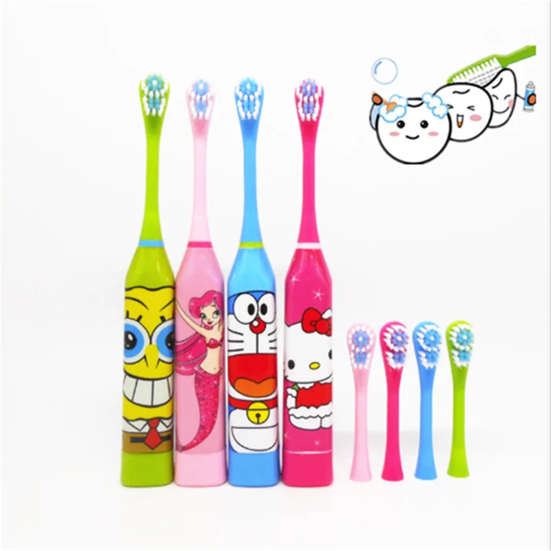 Ultrasonic Vibrating Oral Hygiene Children Cartoon Electric Toothbrush