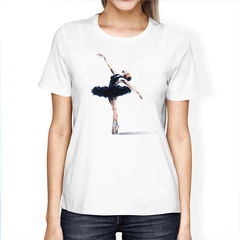 Женская футболка Харадзюку, майка для балета, эстетическая белая футболка с графическим рисунком, Корейская одежда Ulzzang размера плюс, уличная одежда, кавайные Топы