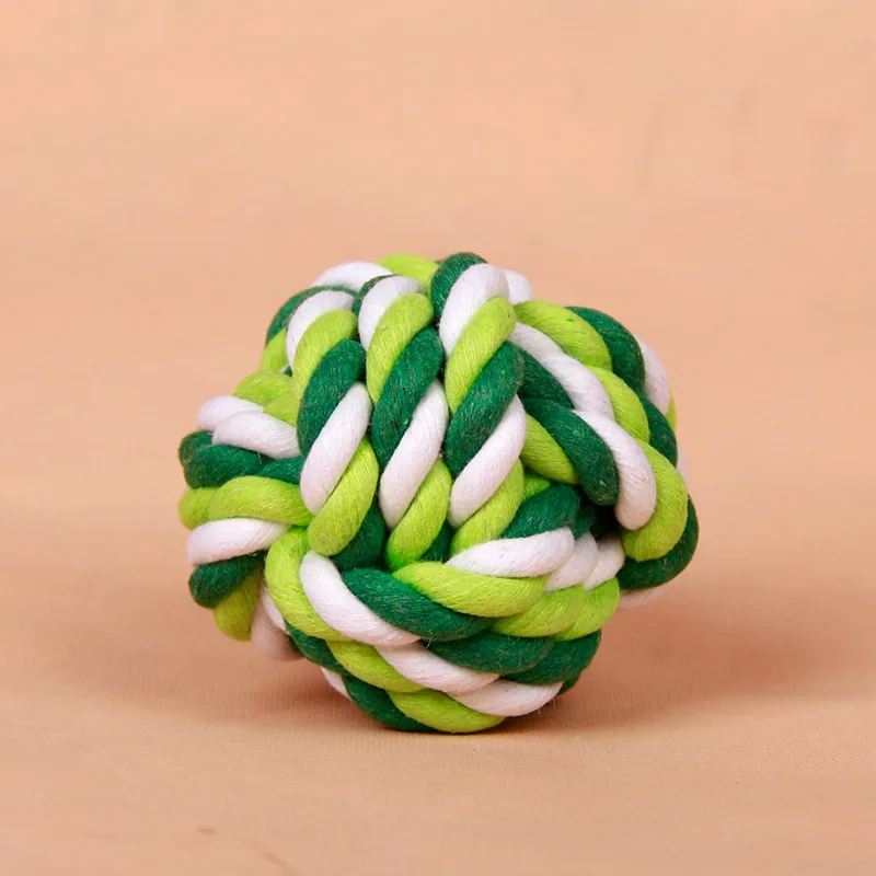 Dog training toy Rope Multicolor For Dog Double Knot Rope Chew Knot Toy Durable Braided Bone Tug Chewing Toy