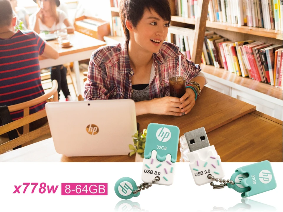 Hp USB флэш-диск 32 ГБ 3,0 флеш-накопитель X778w 16 Гб 64 Гб мультипликационный модный кремовый мини-накопитель Ice usb флешка animado