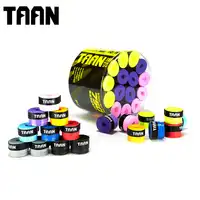 60 pcs TAAN Tacky overGrip Perforated Sweatband PU เทนนิส Overgrip 0.75 มม. บางแบดมินตันแร็กเก็ตแร็กเก็ตสวมใส่