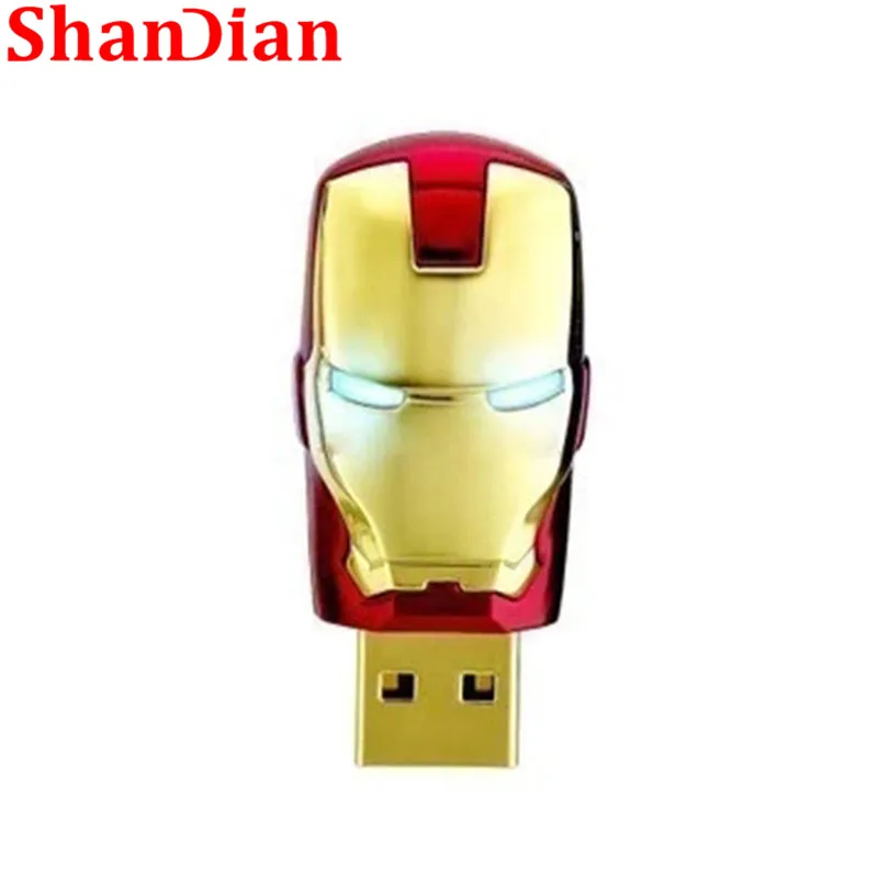 SHANDIAN Металл имитирует Американский капитан щит USB накопитель Оригинальная карта памяти Горячая мультфильм Флешка 4 ГБ/16 ГБ/32 ГБ/64 ГБ
