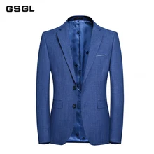Мужской приталенный Модный классический блейзер, пиджак, синий, плюс размер M до 4XL, мужские блейзеры, Мужское пальто для свадьбы