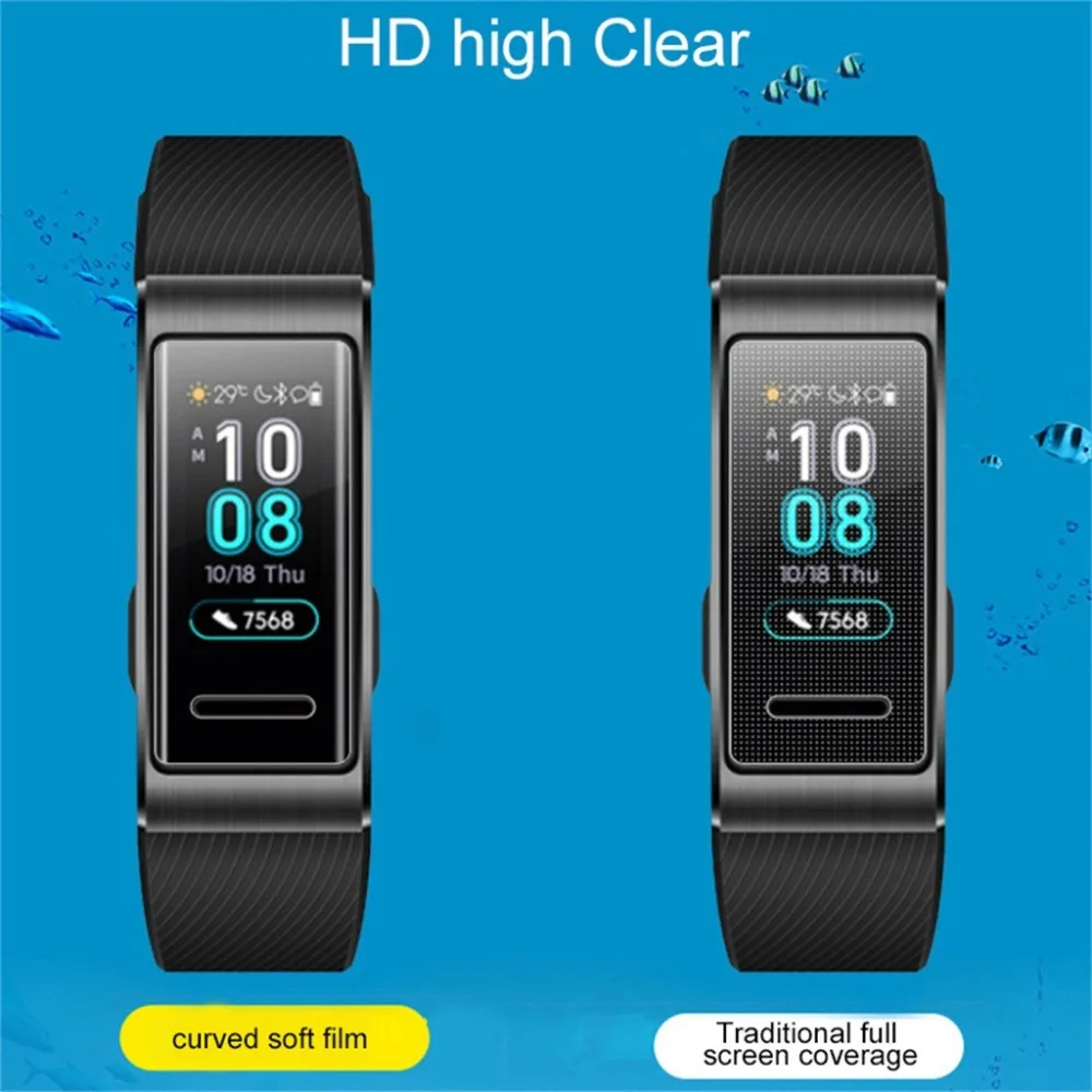 2/5 шт Защитная пленка для huawei Band 3/3 Pro TPU Взрывозащищенная HD Высокая четкость полный экран Смарт-часы защитные аксессуары