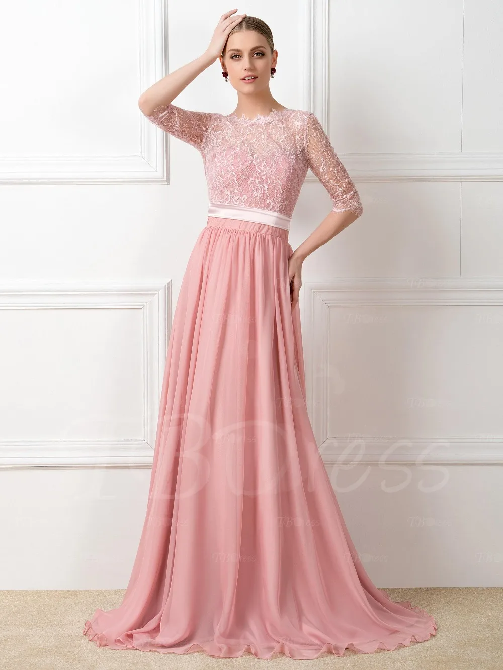 3 4 Sleeves Maid Of Honor Dresses
