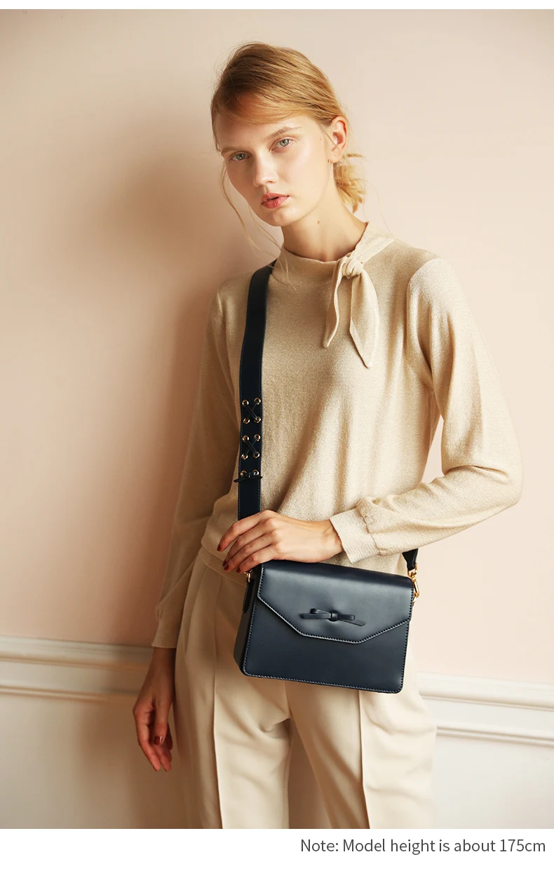 EMINI HOUSE Bow-Knot Crossbody Bags For Women Luxury Handbags Women Bags Designer Split Leather Shoulder Bag