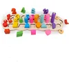 Safe Montessori coloful Children Preschool Teaching kids Counting and Stacking Board Wooden Math Toy learning educational toys 2
