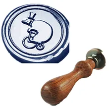 Винтаж цирковой медведь свадебные приглашения индивидуальный логотип Воск уплотнительное штамп палисандр ручки комплект