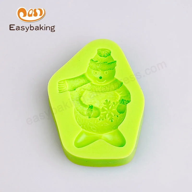 ES-0004_Happy Snowman Snowflake Silicone Mould Christmas Fondant Decoration Kitchen Accessories Pastry Baking Tools For Cakes_7347