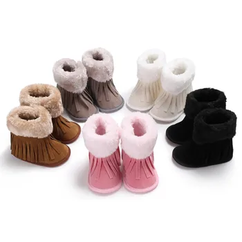 

Baby Girls Boys Winter Boots Fashion Fringed Super Keep Warm Faux Fur Snowfield Shoes Kids Infant Toddler Newborn Booties