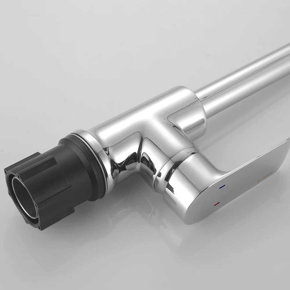 360 Degree Swivel Chrome Kitchen Faucet Solid Brass One Handle Mixer Sink Tap Hot and Cold Water Faucet Kitcehn Tap Torneira 360 Degree Swivel Chrome Kitchen Faucet Solid Brass One Handle Mixer Sink Tap Hot and Cold Water Faucet Kitcehn Tap Torneira