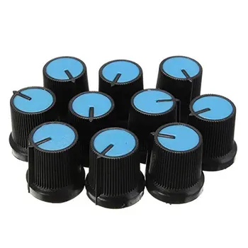 

10pcs Plastic Volume Control Knob / Potentiometer Knob Cap for Encoder Potentiometer 6mm Round Shaft WH148 knobs