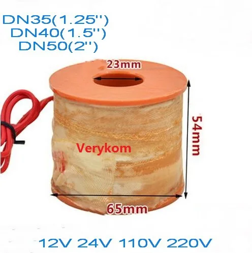 Verykom пневматический 2 Way N/C водой Электрический электромагнитный клапан воздуха Газ дизельное топливо 1/8 1/4 3/8 1/2 дюймов " 2" 12V 24V DC AC 110V 220V - Цвет: Coil L