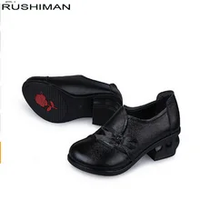 RUSHIMAN Женская обувь на плоской подошве из натуральной кожи женские лоферы г. Новые модные женские туфли Повседневное тонкие туфли Женские туфли-лодочки