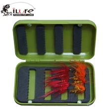 ILure 11,5*7,5 см 10*6 см Fly Крючки приманки коробка Пластик Fly приманки Чехол Аксессуар для рыбалки Коробка рыболова рыболовный инструмент Чехол