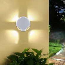 3W настенные бра светодиодный настенный светильник s 85 V-265 V Светодиодный алюминиевый круглый водонепроницаемый светильник, настенные светильники, наружные садовые украшения для дома, горячая распродажа