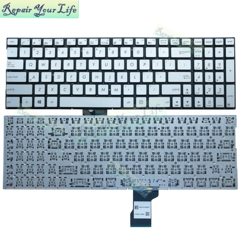 Ремонт вашей жизни Клавиатура для ноутбука ASUS UX560 Q552 Q524 N592 Q504 серебро US клавиатура, хорошее качество, в ближайшее время