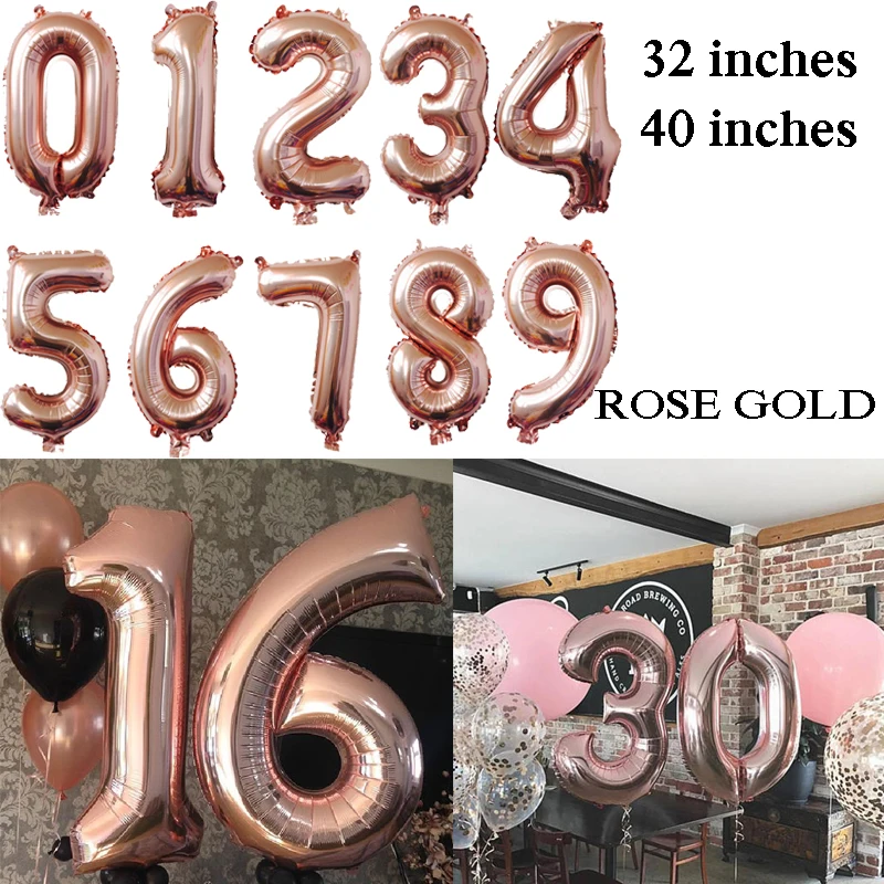 40INCHESNUMBER ROSE GOLD