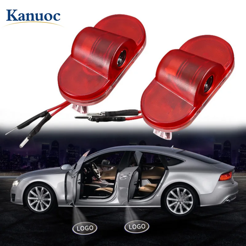 

2x LED Car Door Logo Projector Lights Ghost Shadow Welcome Lamp For VW Golf 4 Touran 2008-2013 Caddy 2006-2014 Beetle 2005 - UP