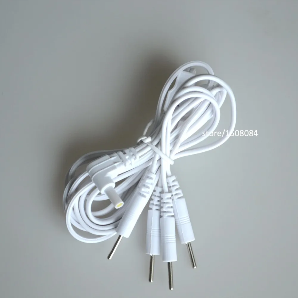 2 шт. Pin 2,35 мм 4 в 1 головка электродный кабель линейный разъем провода для TENS 7000& TENS/EMS электронные терапевтические Устройства