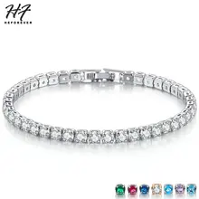 Модный браслет и браслет из кубического циркония для тенниса, 8 цветов, для женщин, очаровательные свадебные и рождественские ювелирные изделия H027 H080