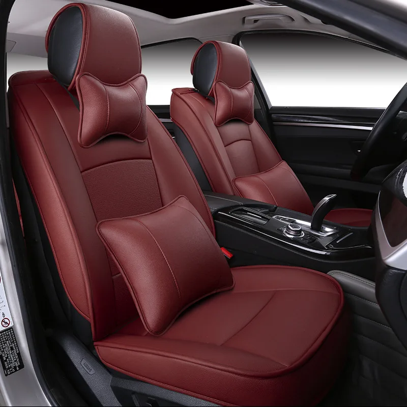 Universal high quality luxury leather car seat cover with pillow and