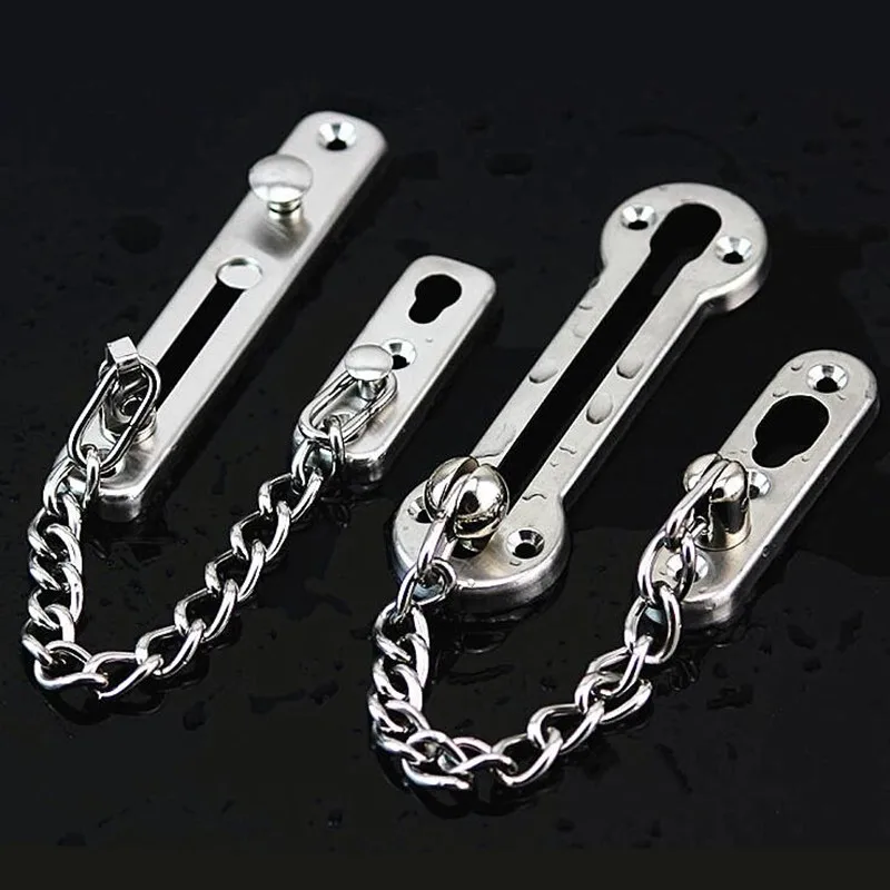 

Security stainless steel chain sliding anti - theft door locks lock bolt latch barrel for home Cabinet hardware accessories