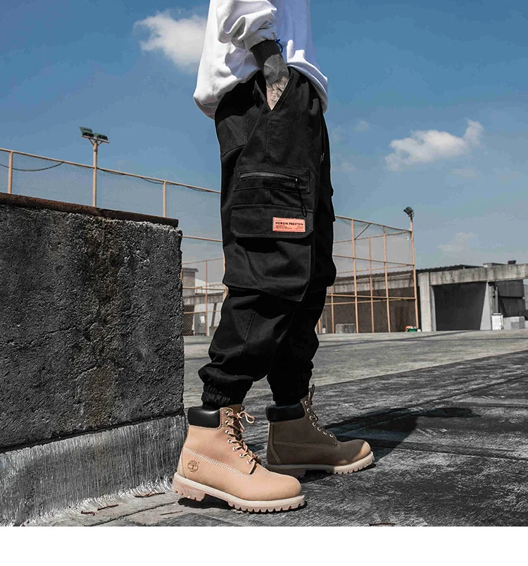 Мужские Jogger осенние карандашный гаремный брюки тактические походные Мужские штаны мульти-карман хип-хоп японский Harajuku камуфляж брюки US размер
