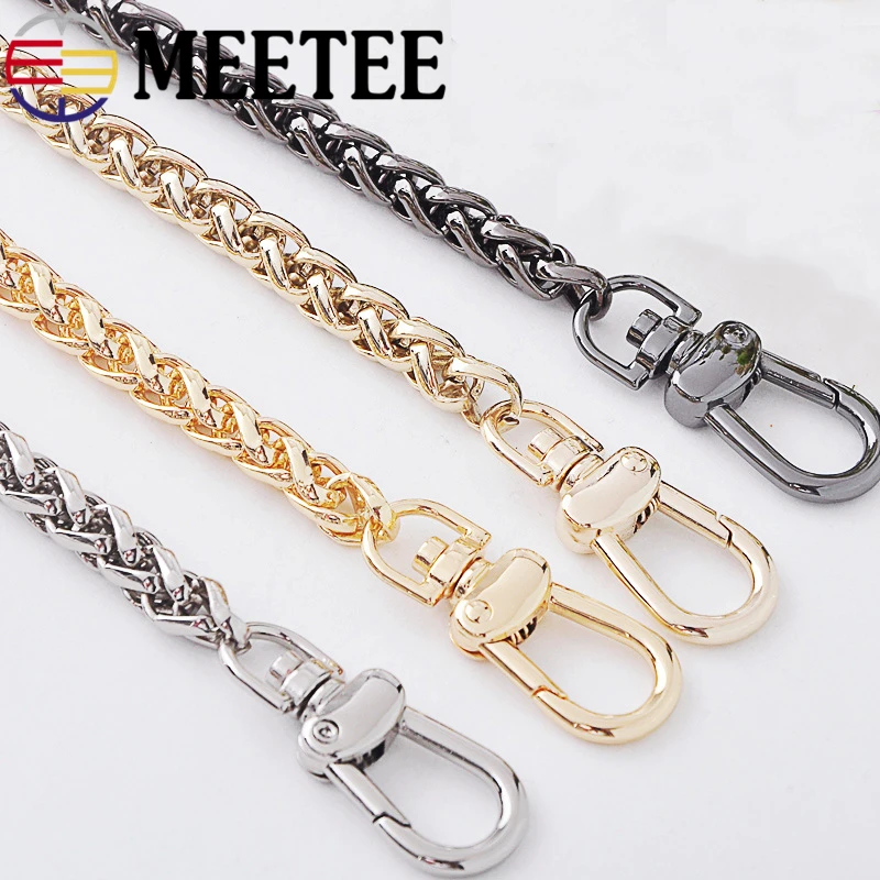 Meetee 7mm Width 50 130cm Metal Chain Straps Purse Bag Chain Handbag
