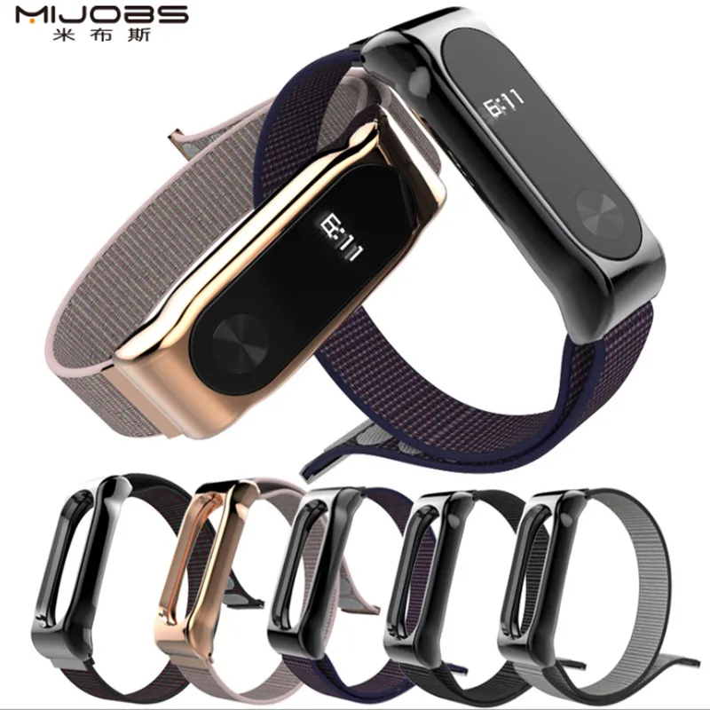 

Mijobs Nylon Loop Strap Mi band 2 Strap for Xiaomi Mi Band 2 Wrist Band for Miband 2 Smart Watch Mi Band 2 Sport Bracelet Watch