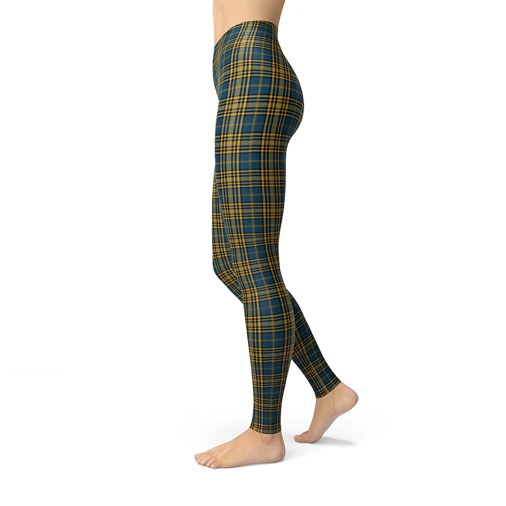 Color Plaid Pattern Printed Leggings For Women Brushed Buttery Soft Milk Girls Leggins Elasticity Breathable Fitness Slim Legins