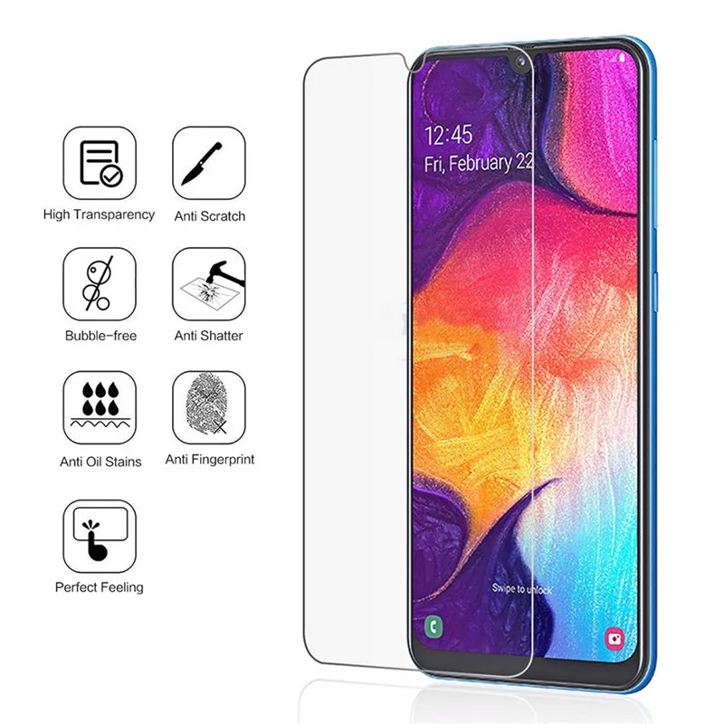 Закаленное стекло для Samsung Galaxy A30 A50 защита экрана 9H защитная пленка на 30 SM A305FD A505FD