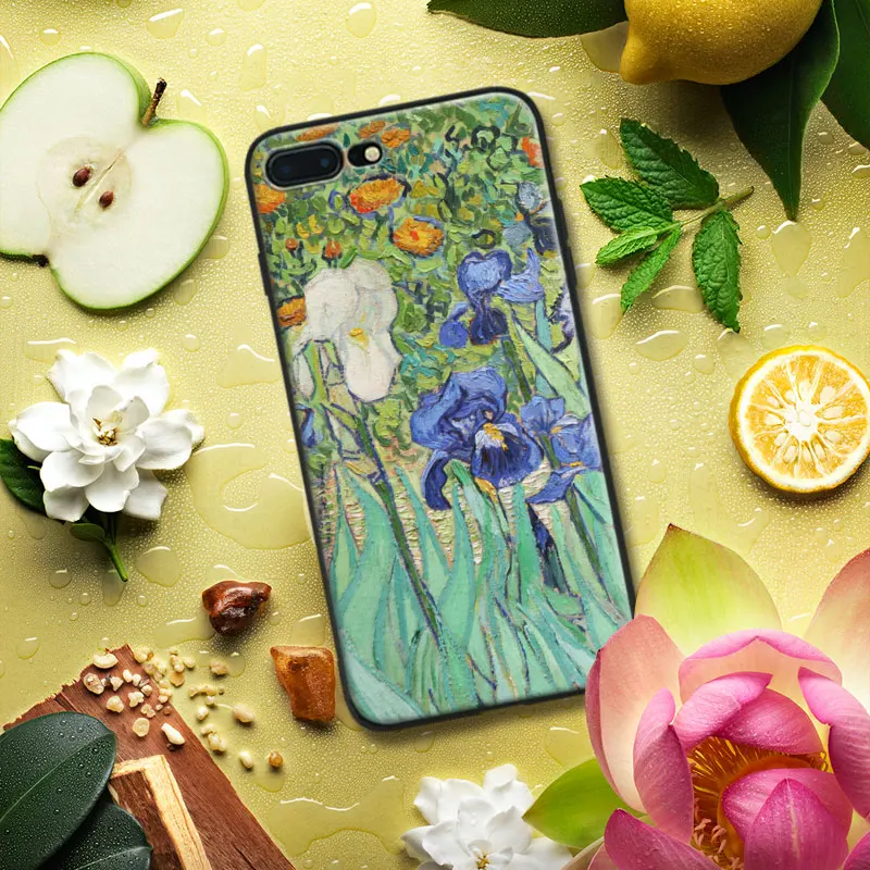 

Van Gogh Irises Artworks Painting Tpu Soft Silicone Phone Case Cover Shell For Apple IPhone 5 5s SE 6 6s 7 8 Plus X 10