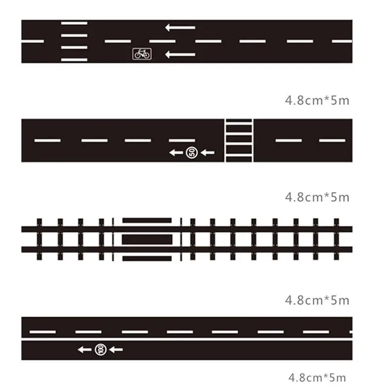 Экологичная черно-белая клейкая лента васи, клейкая лента васи для железной дороги, Клейкая Бумажная клейкая лента для детской игрушки