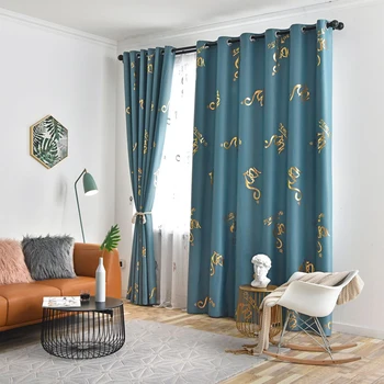 

Window Blackout Ready Gray Curtain for Bedroom Living Room Door Roman Short Curtains for Kitchen Hot stamping technology drapes