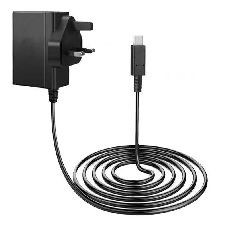 UK Plug home wall AC DC Adapter Adaptor Power supply Charger Charging Cable mircro USB 5V 2.4A for N-Switch for N S
