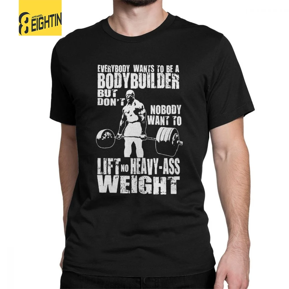 

Bodybuilder Ronnie Coleman Deadlift T-Shirt for Men Short Sleeved Tee Shirt Crew Neck Purified Cotton Tops New Style T Shirts