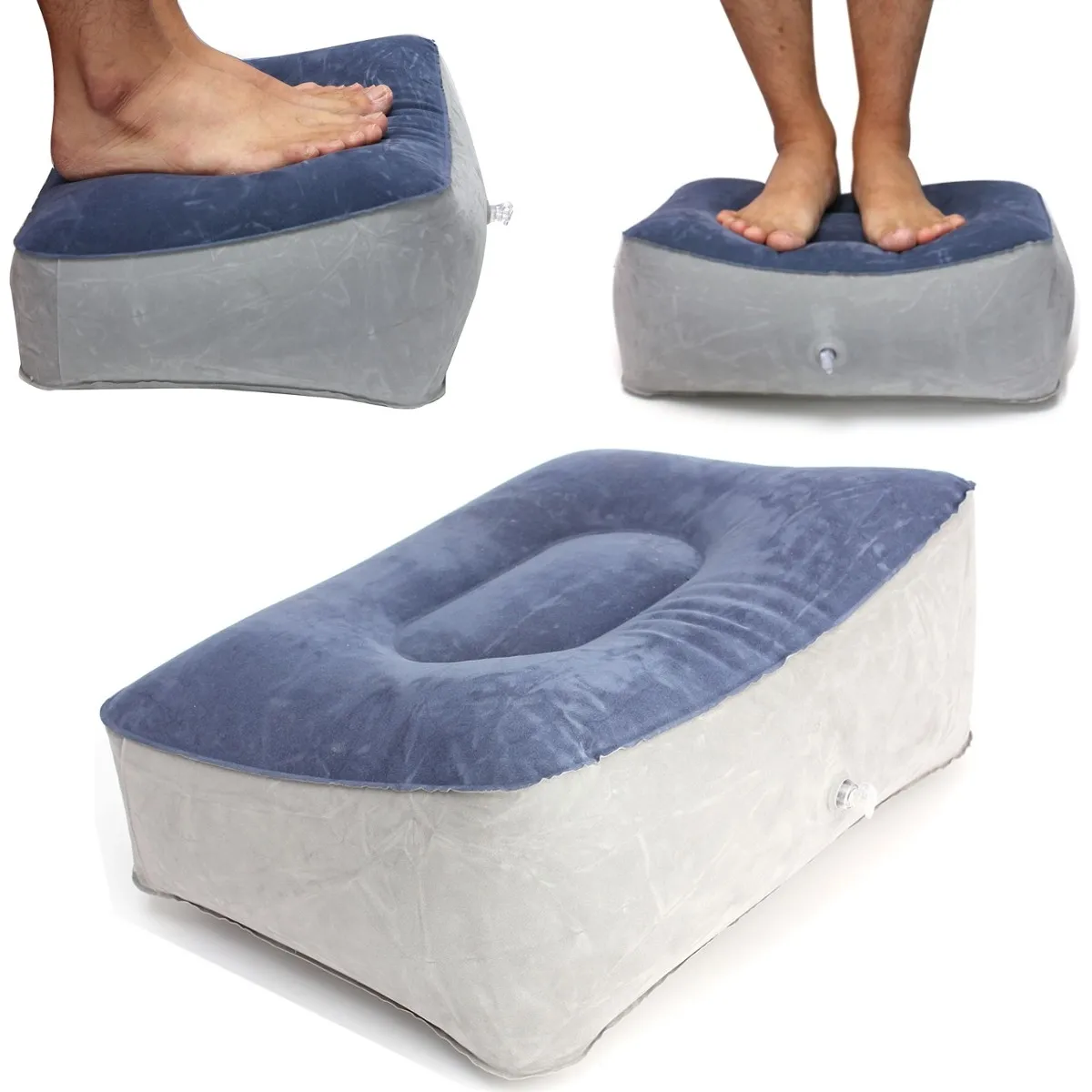 

Inflatable Foot Rest Pillow CushionTravel Home Help Reduce DVT Risk Trips Flight Car Interior Accessories