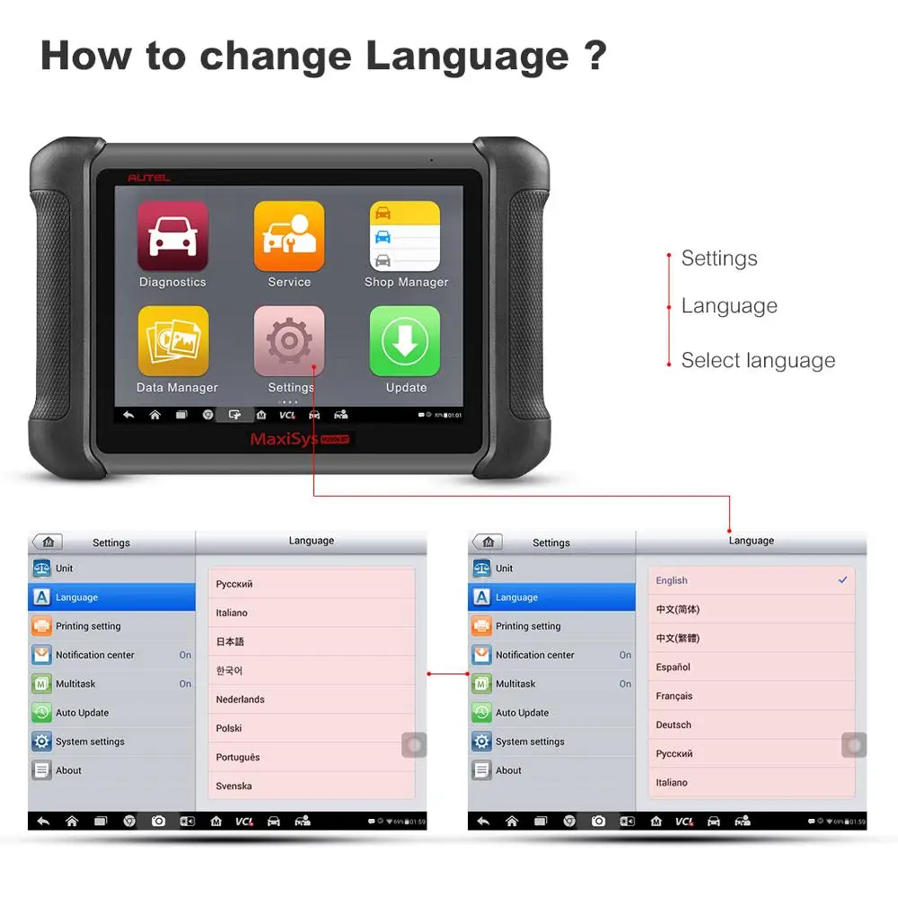AUTEL MaxiSYS MS906BT OBD2 OE Level автоматическое диагностическое кодирование кодов