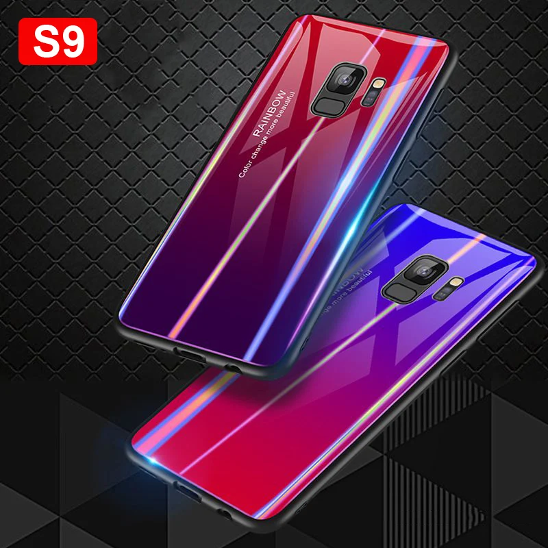 Чехол для телефона samsung Galaxy S9 градиент Цвет лазерной Аврора Царапаться