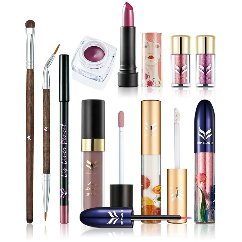 HUAMIANLI Professional Cosmetic 10Pcs Set Cosmetics Eye Lip Makeup Tools Women S Face High Quality Beauty