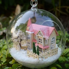 3 шт. дом мечты миниатюрный кукольный домик стекло DIY Мини проектор для домашнего стеклянный шар Ручная игрушка дом с светодиодный свет