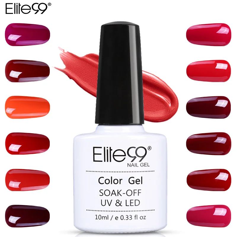 

Elite99 Gel Nail Polish 10ml Gorgeous Wine Red Color Nail Gel Polish Vernis Semi Permanent Gel Lak Varnishes Gel polish