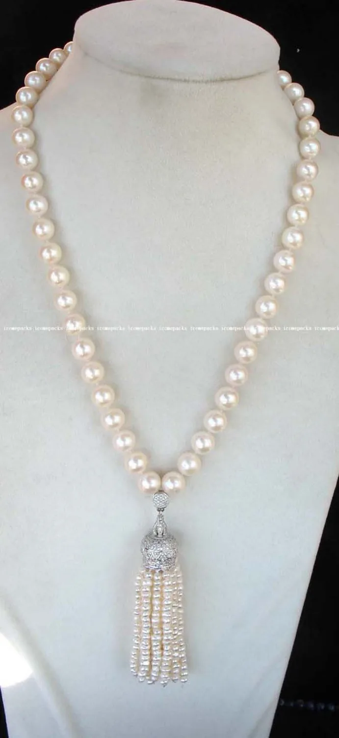 

wholesale unique AA round freshwater pearl necklace 18